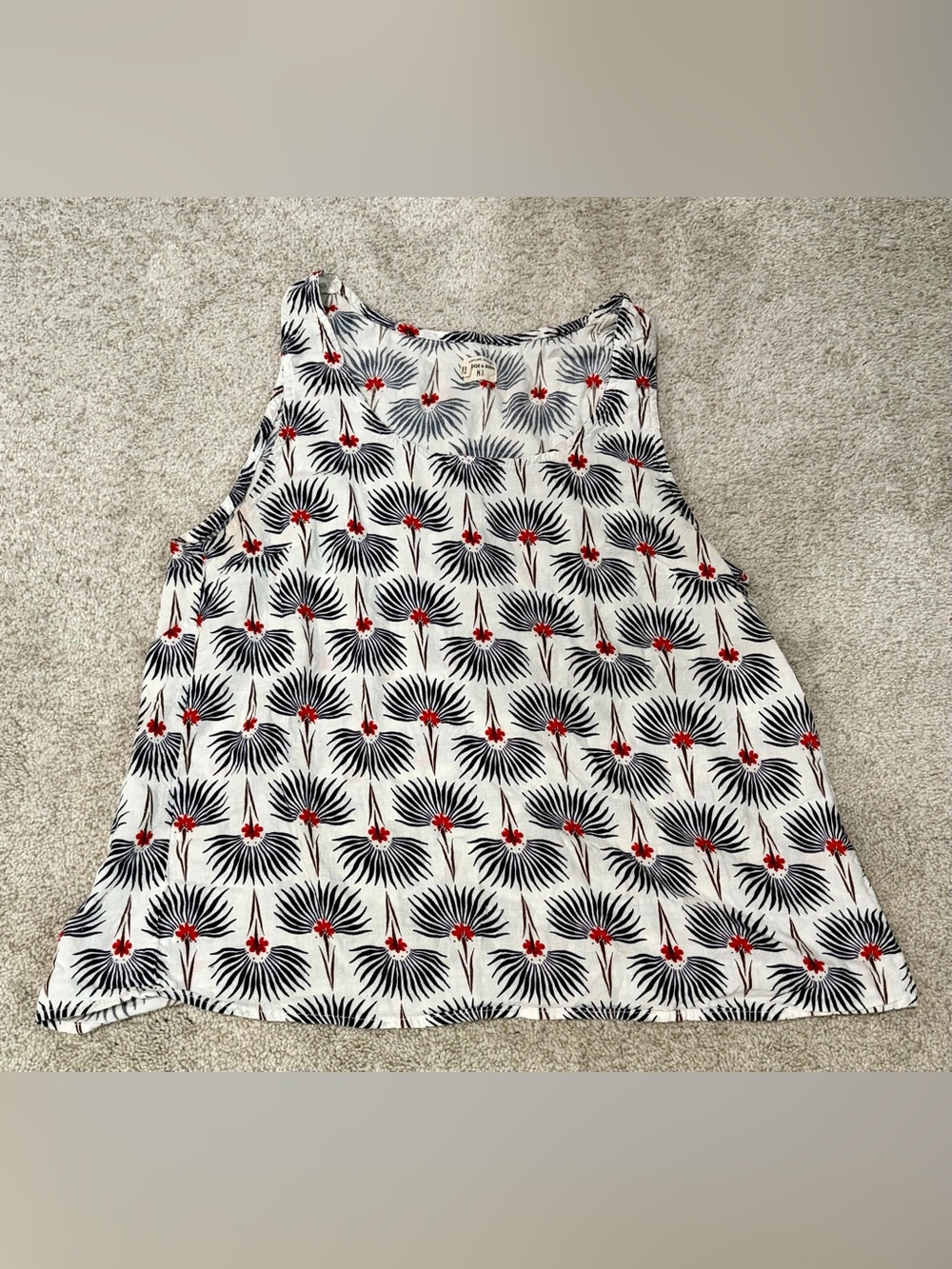 Bridge and Burn Sleeveless Floral Print Top, Women’s Medium Cotton Tank Top